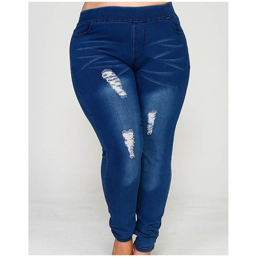 Skinny Distressed Jegging